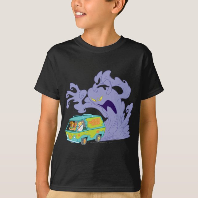 Die geheimnisvolle Maschine entkommt T-Shirt (Vorderseite)