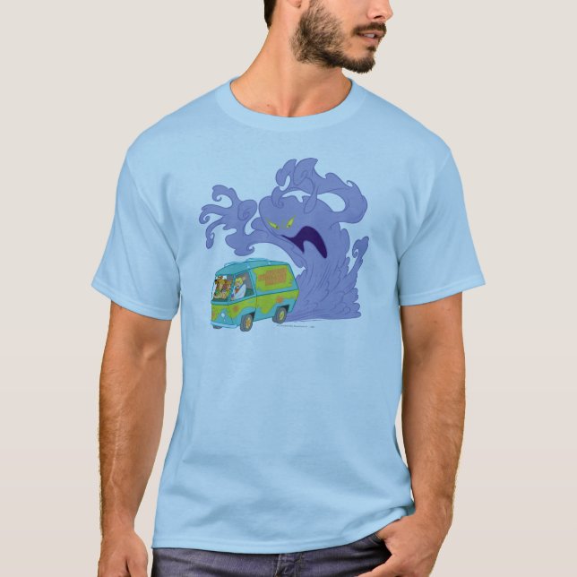 Die geheimnisvolle Maschine entkommt T-Shirt (Vorderseite)