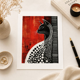 Die geheimnisvollen Abenteuer der Noir Cat Postkarte
