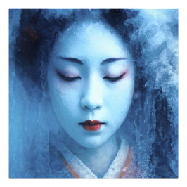 Die Geisha im Eis - Expressiv Fotodruck