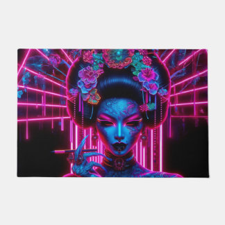 Die Geisha-Neon Fußmatte