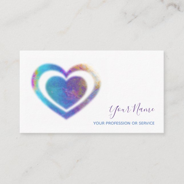 Die geistige Gesundheit von Regenbogenherzen coach Visitenkarte (Vorderseite)