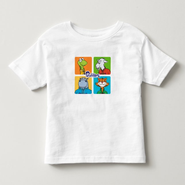 Die Geklapper-T - Shirt des Kindes (Vorderseite)