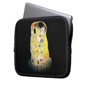 Die gelbe Digital Malerei Kuss-Gustav Klimt Laptopschutzhülle