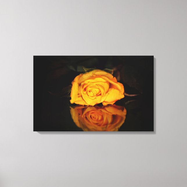 Die gelbe Rose Leinwanddruck (Vorderseite)