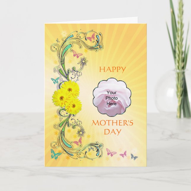 Die gelbe Tageskarte für die Mutter Karte (Vorderseite)