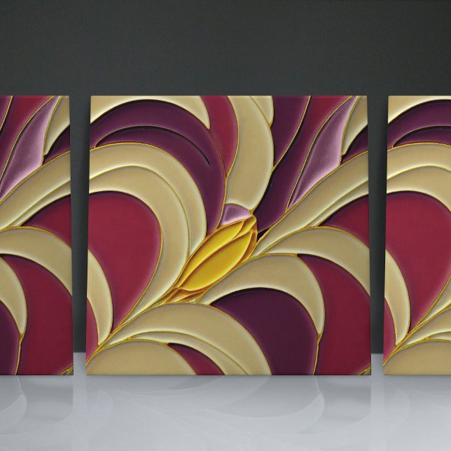Die gelbe Tulip-Wand der 70er Jahre ist modern und Fliese (Von Creator hochgeladen)
