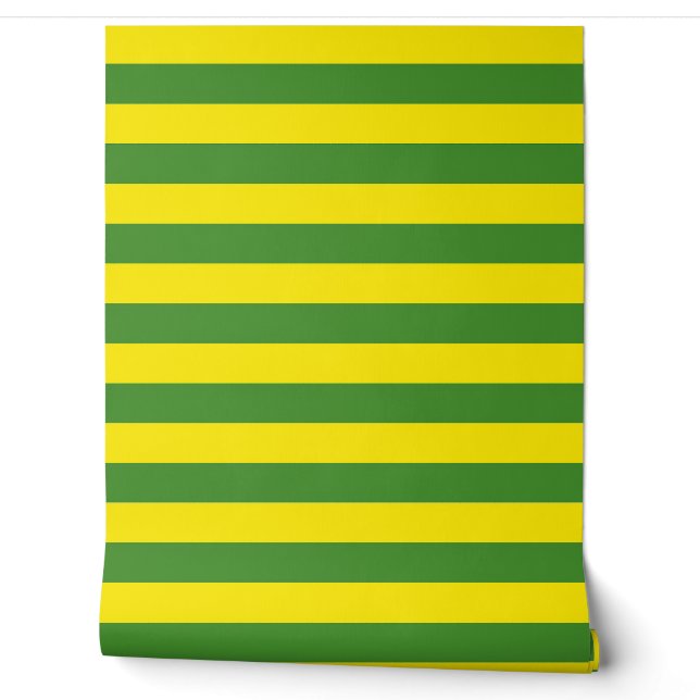 Die gelbe und grüne Wanddekoration Tapete (Abrollen)