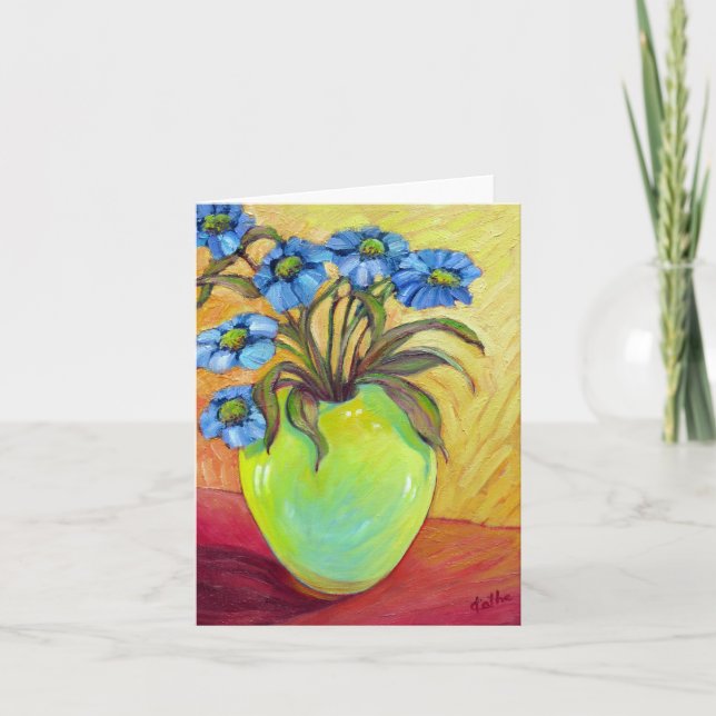 "Die Gelbe Vase"-Grußkarte Karte (Vorderseite)