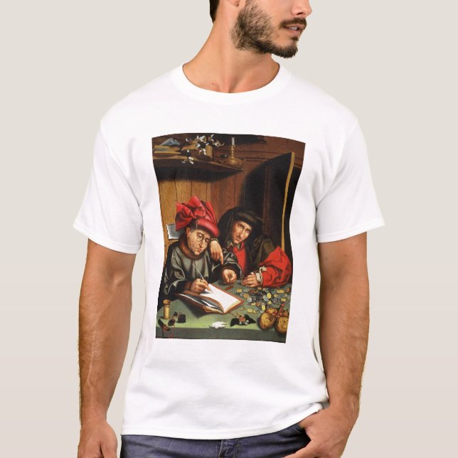 Die Geldgeber (Öl auf Eichenplatte) T-Shirt (Vorderseite)