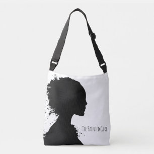 Die gemalte Mädchenunterzeichnung "Silhouette" Tragetaschen Mit Langen Trägern
