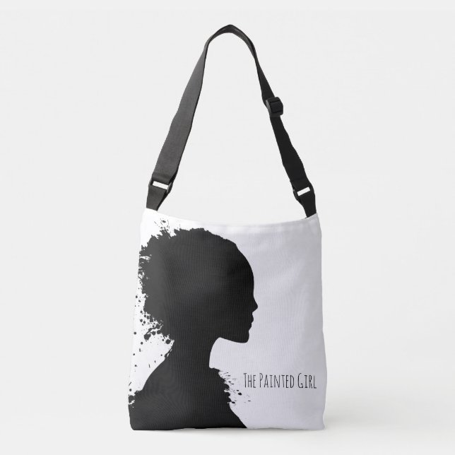 Die gemalte Mädchenunterzeichnung "Silhouette" Tragetaschen Mit Langen Trägern (Vorderseite)