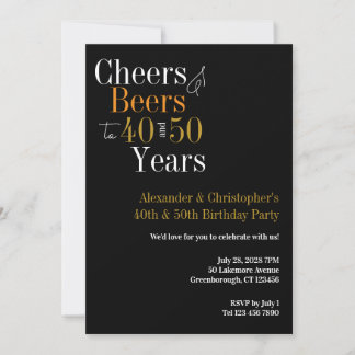 Die gemeinsame Geburtstagspartei von Cheers and Be Einladung
