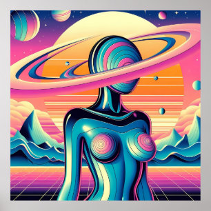 Die gemeinsamen Runden einer Square Life Art Poster