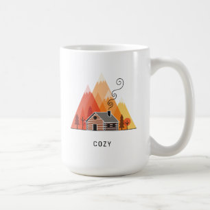 Die gemütliche Hütte im Gebirge Kaffeetasse