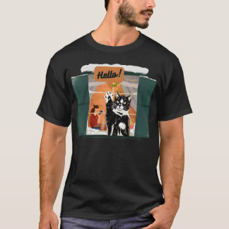 Die gemütliche Katze Vintag T-Shirt