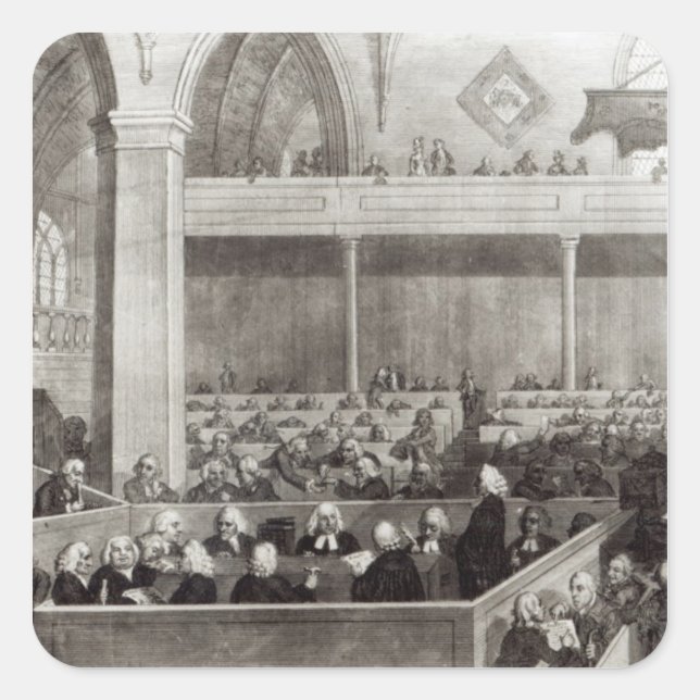 Die Generalversammlung der Kirk von Schottland Quadratischer Aufkleber (Vorderseite)