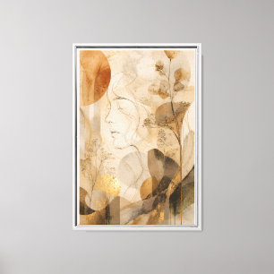 Die Geometrie der atmenden Erde   Luxus Neutral  Leinwanddruck