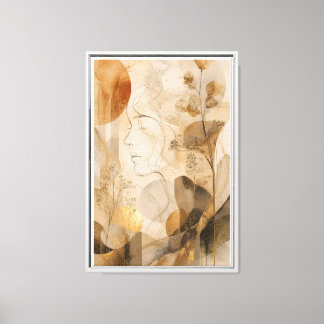 Die Geometrie der atmenden Erde | Luxus Neutral Leinwanddruck