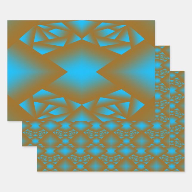 Die geometrische Abstrakte Kunst der Erde und des  Geschenkpapier Set (Set)