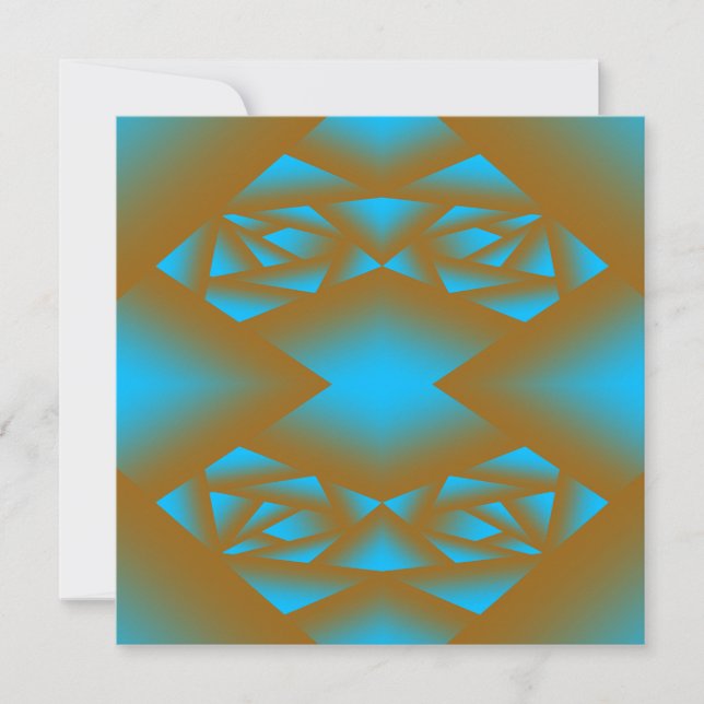 Die geometrische Abstrakte Kunst der Erde und des  Mitteilungskarte (Vorderseite)