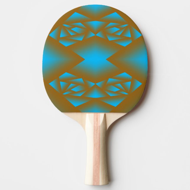 Die geometrische Abstrakte Kunst der Erde und des  Tischtennis Schläger (Vorderseite)