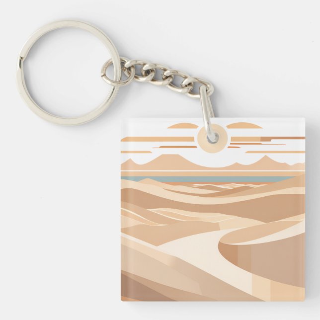 Die geometrische Wüste Schlüsselanhänger (Vorderseite)