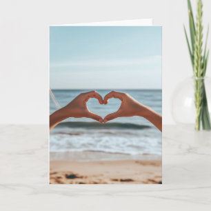 Die gepflegte Verbindung am Strand Einladung