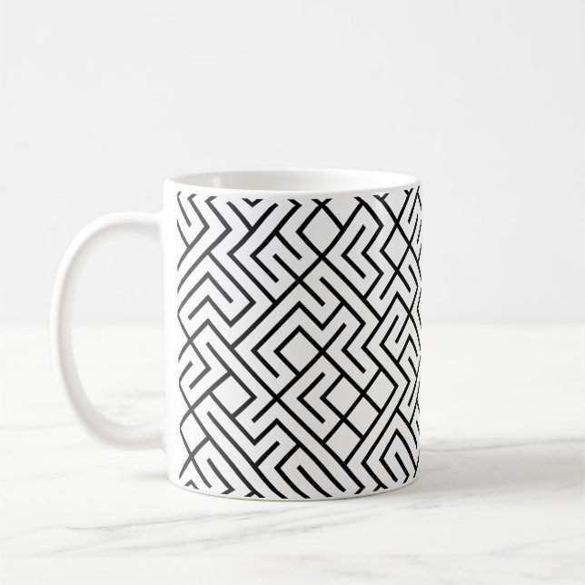 Die gepolsterten Linien 10 DRUCKEN Generativ (schw Kaffeetasse (Links)