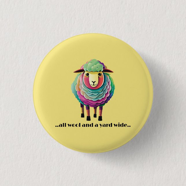 Die gesamte Wolle und die Breite des Yard Button (Vorderseite)