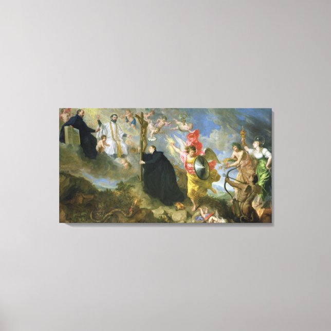 Die Gesänge des Heiligen Aloysius von Gonzaga Leinwanddruck (Vorderseite)