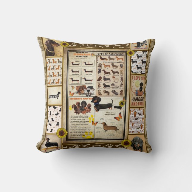 Die Geschenke für Hundefreunde der Dackel Kissen (Vorderseite)