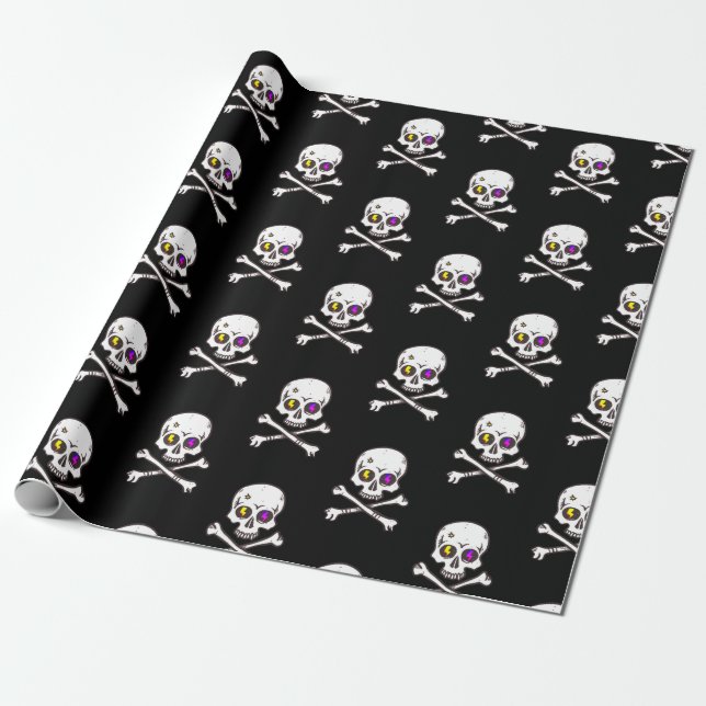 Die Geschenkpackung Skull and Bones Geschenkpapier (Ungerollt)