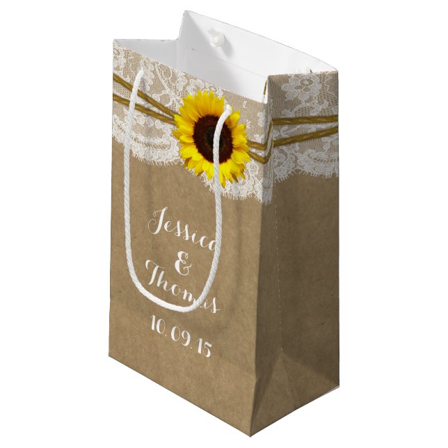 Die Geschenktaschen für Kraft, Spitzen und Sonnenb Kleine Geschenktüte (Vorderseite Schrägansicht)