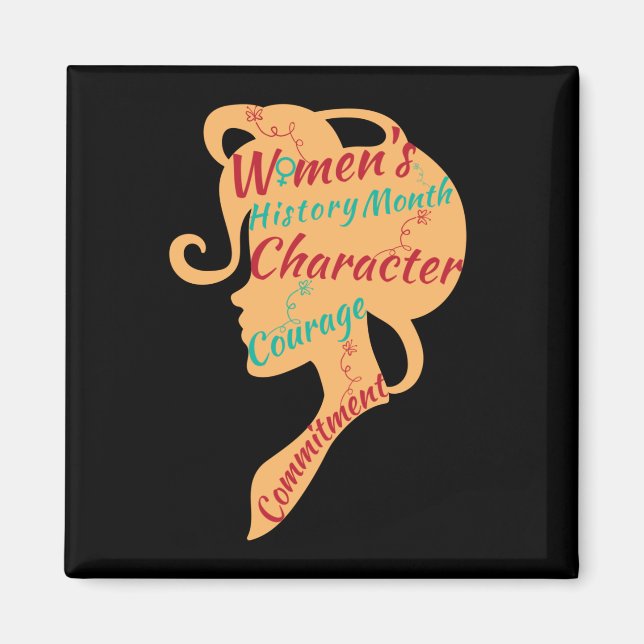 DIE GESCHICHTE DER FRAUEN MONATLICHES ZEICHEN MAGNET (Vorne)