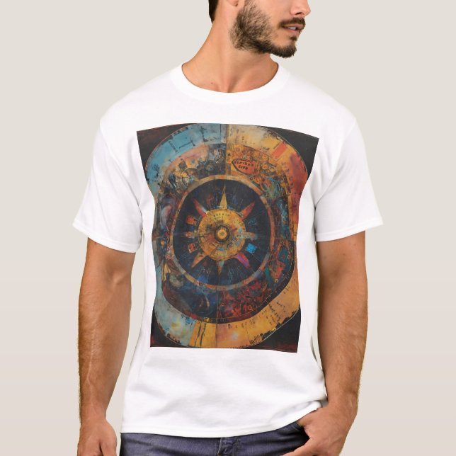 Die Geschichte der Zeit: Das Astrolabium T-Shirt (Vorderseite)