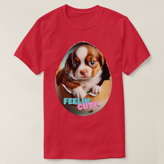 Die Geschichte des Hundes im Ei T-Shirt (Design vorne)