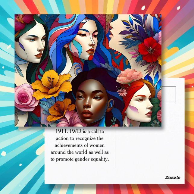 Die Geschichte des Internationalen Frauentags Postkarte (Von Creator hochgeladen)