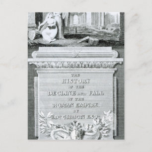 Die Geschichte des Niedergangs und des Untergangs Postkarte