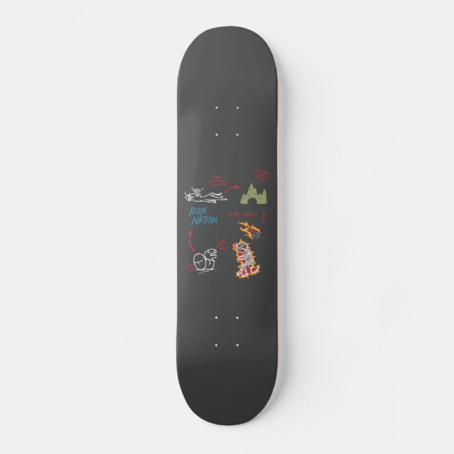 Die Geschichte einer ausgestorbenen Familie Skateboard (Vorderseite)