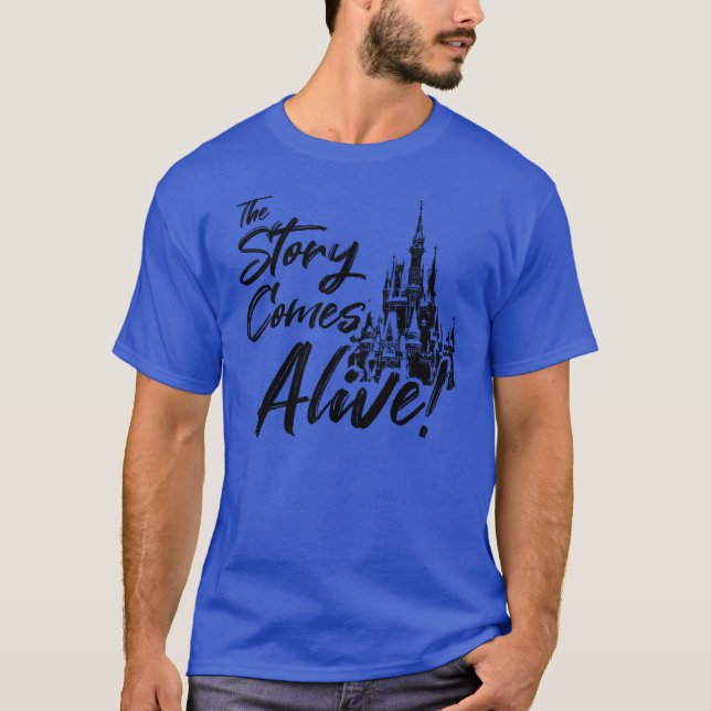 Die Geschichte kommt zu einem Live-Light-Thema T-Shirt (Vorderseite)