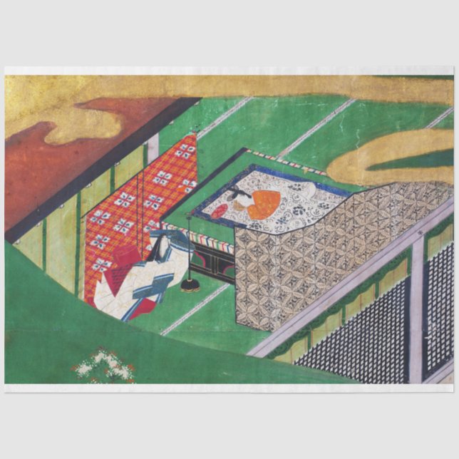 Die Geschichte von Genji, Tawaraya Sotatsu Seidenpapier (Vorderseite)