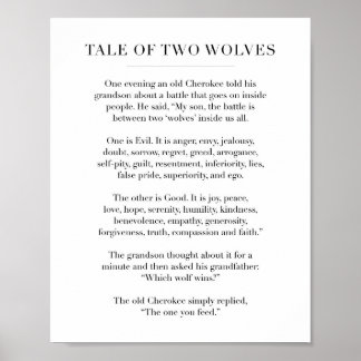 Die Geschichte zweier Wölfe Poster