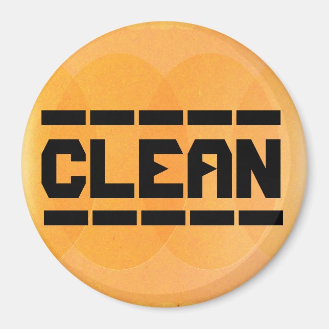 Die Geschirr sind sauber Magnet (Vorne)