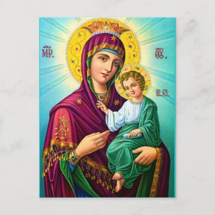 Die gesegnete Jungfrau und Jesus Christus der Erre Postkarte