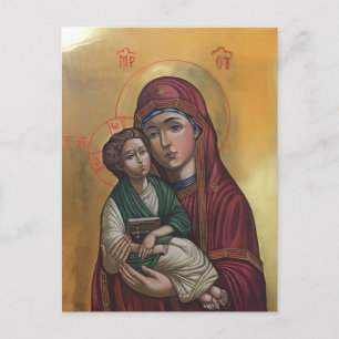 Die gesegnete Mutter Gottes-Symbol Postkarte
