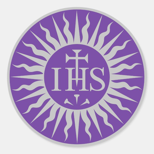 Die Gesellschaft Jesu - Jesuit Runder Aufkleber (Vorderseite)
