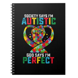Die Gesellschaft sagt, ich bin autistisch, Gott sa Notizblock