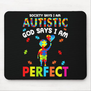 Die Gesellschaft sagt "Im Autistischen Gott" sagt Mousepad