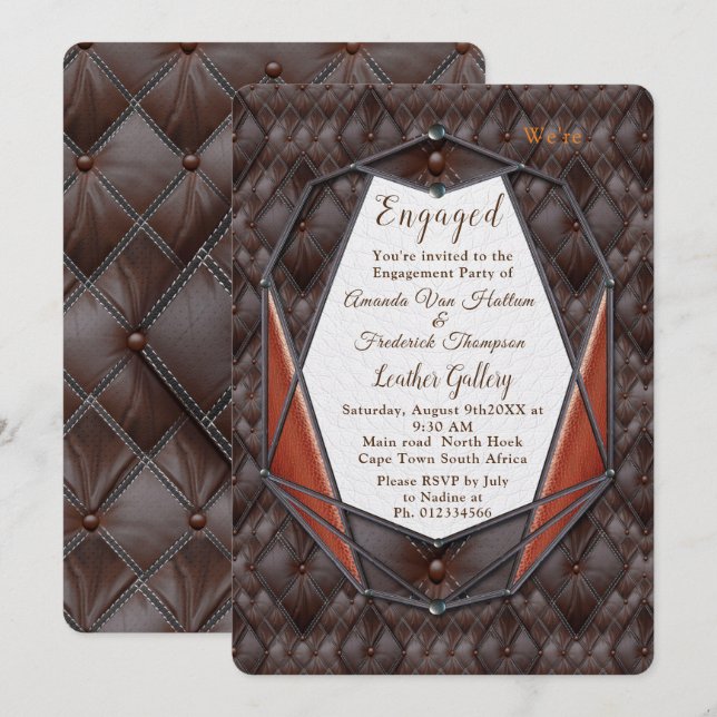 Die Gestaltung der 3D Lederakademie Einladung (Vorne/Hinten)